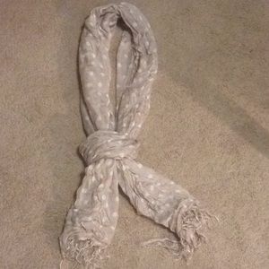 Tan Polka Dot Scarf